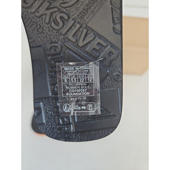 Quicksilver Kids Molokai Layback Flip Flops w/ Backstrap  (Toddler) Size 6 baby - Picture 4 of 7